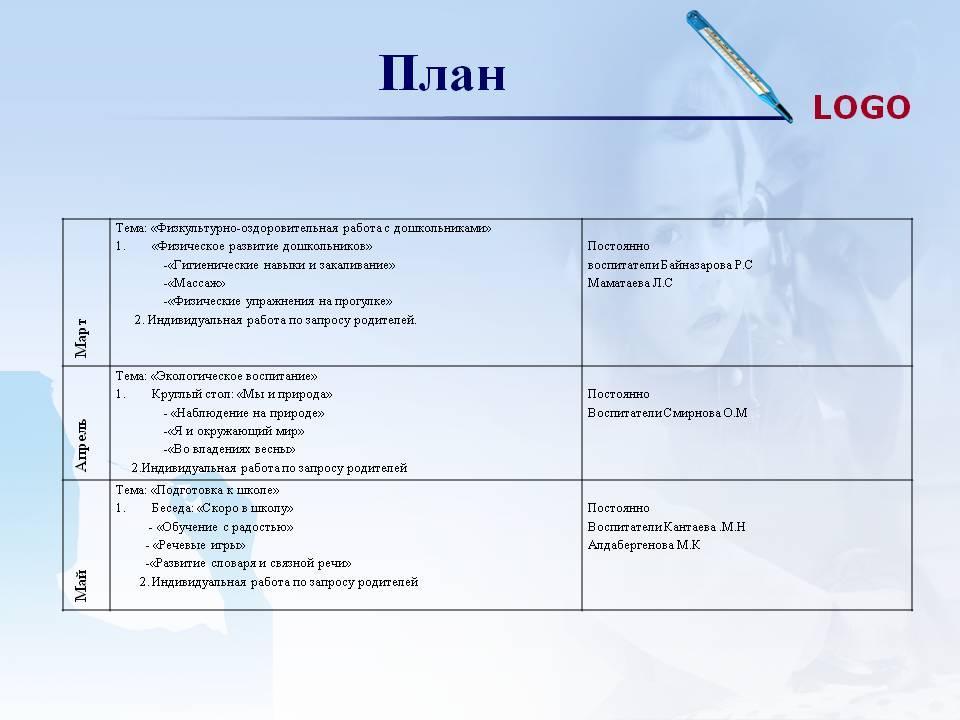 План консультативного пункта